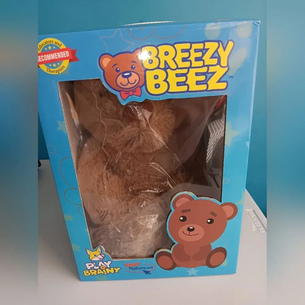 Play Brainy Breezy Beez Teddy Bear Ultra Soft Plushed Stuffed Animal NWOT